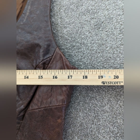 DANIER leather silk V-neck maxi brown orange mermaid V-neck dress size 12 - Picture 14 of 15